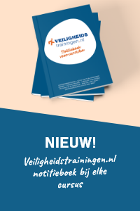 Nieuw bij elke training: het Veiligheidstrainingen.nl notitieboek